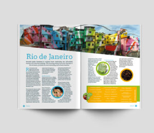 sustainable travel magazine design